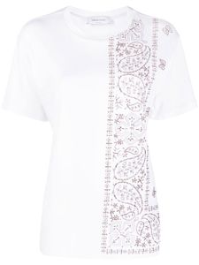 Fabiana Filippi t-shirt à motif brodé - Blanc