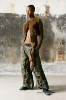 Gebreide trui met wol - BROWN - L