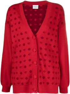 Claudie Pierlot cardigan à logo en intarsia - Rouge