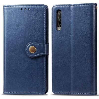 Retro effen kleur lederen gesp mobiele telefoon bescherming lederen draagtas met Lanyard & fotolijstjes & kaartsleuf & portemonnee & beugel functie vo
