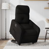 Sta-op-stoel verstelbaar stof zwart