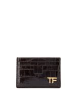 TOM FORD porte-cartes à effet peau de crocodile - Marron - thumbnail