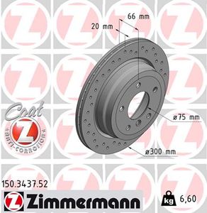 Remschijf SPORT REMSCHIJF COAT Z ZIMMERMANN, Remschijftype: Binnen geventileerd, u.a. für BMW