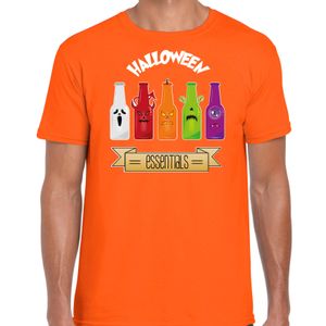 Halloween verkleed t-shirt heren - bier monster - oranje - themafeest outfit