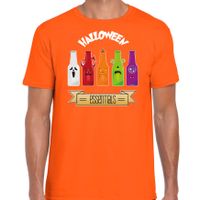 Halloween verkleed t-shirt heren - bier monster - oranje - themafeest outfit - thumbnail