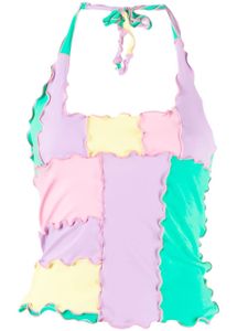 sherris haut colour block à dos-nu - Multicolore