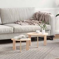 Koffietafel Set 2 pcs Naturel 47.5 x 47.5 x 27 cm