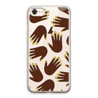 Hands dark: iPhone 8 Transparant Hoesje