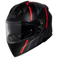 IXS IXS217 2.0, Integraalhelm, Mat Zwart Rood - thumbnail