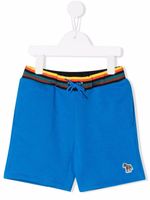 Paul Smith Junior short de sport à patch zèbre - Bleu - thumbnail