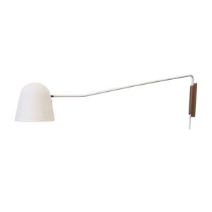 Artdelight Strakke leeslamp Sensa wit met hout WL 1942 WI