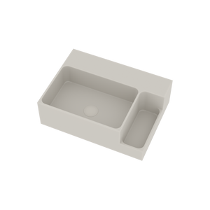 Ideavit Fontein Soliddual 1.0 50x36x15.5 cm Solid Surface Met Opbergruimte Mat Wit