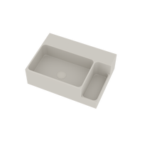 Ideavit Fontein Soliddual 1.0 50x36x15.5 cm Solid Surface Met Opbergruimte Mat Wit