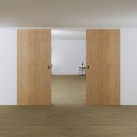 Xperta set 6m rail - Wit - Plafond opbouw - Dubbele deur - Deurdikte 50-55mm - Dubbele softclose - inbouw auto fix - Set Eindkappen