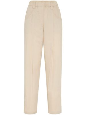 Brunello Cucinelli pantalon plissé à coupe droite - Tons neutres