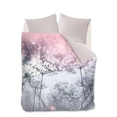 Ambiante dekbedovertrek Winter Flower - grijs - 140x200/220 cm