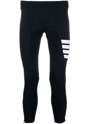 Thom Browne legging à détails rayés - Bleu