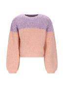 NoNo winter sweater meisjes - oranje - Kem - gebreid, colorblock NoNo winter sweater meisjes - oranje - Kem - gebreid, colorblock