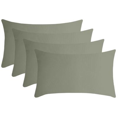 Stof Textile sierkussen Nelson - 4x - groen - 30 x 50 cm - bank kussens - polyester