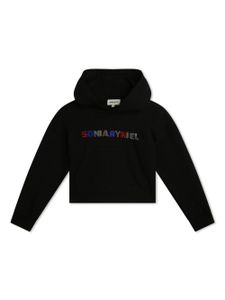 SONIA RYKIEL ENFANT hoodie à logo strassé - Noir