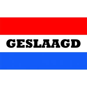 Vlag Geslaagd - 90 x 150 cm - Nederlandse Kleuren - Feestvlag Geslaagd