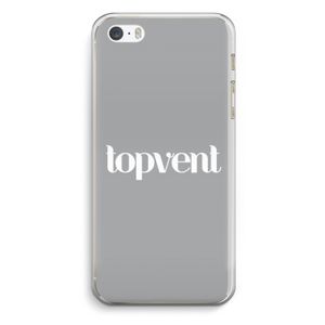 Topvent Grijs Wit: iPhone 5 / 5S / SE Transparant Hoesje