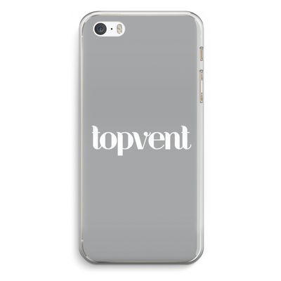 Topvent Grijs Wit: iPhone 5 / 5S / SE Transparant Hoesje