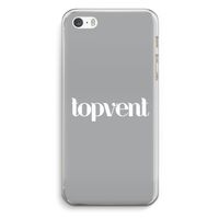 Topvent Grijs Wit: iPhone 5 / 5S / SE Transparant Hoesje