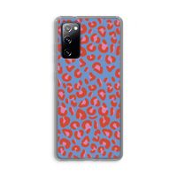 Leopard blue: Samsung Galaxy S20 FE / S20 FE 5G Transparant Hoesje