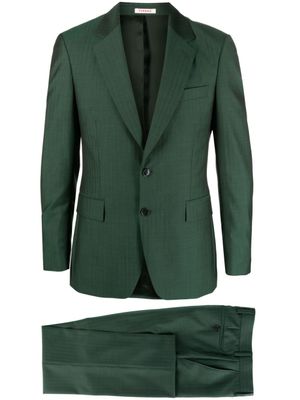 FURSAC costume en laine vierge à simple boutonnage - Vert
