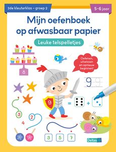 Deltas Mijn oefenboek op afwasbaar papier Leuke telspelletjes 5-6 j.