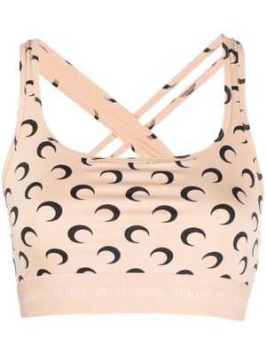 Marine Serre haut All Over Moon crop - Tons neutres Marine Serre haut All Over Moon crop - Tons neutres