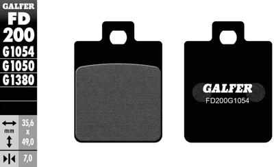 GALFER remblokken "fd200" brake pad fd200 g1054 organic standard