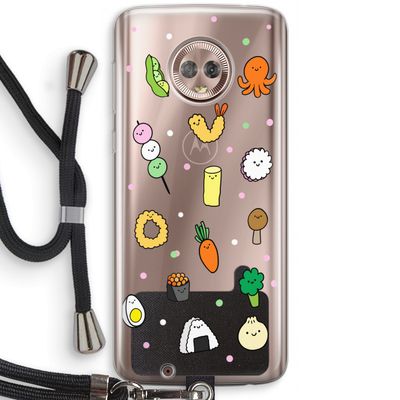 Happy bento friends: Motorola Moto G6 Transparant Hoesje met koord