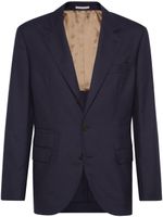 Brunello Cucinelli blazer à simple boutonnage - Bleu