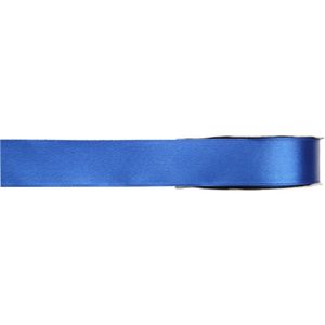 1x Hobby/decoratie blauwe satijnen sierlinten 1 cm/10 mm x 25 meter