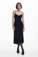 Satijnen midijurk - BLACK - XL