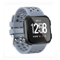 Slimme horloge ontlucht cirkel gat polsband horlogeband voor Fitbit versa (Baby Blue)