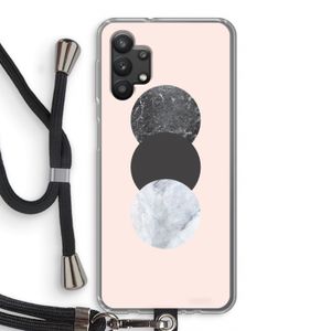 Marmeren cirkels: Samsung Galaxy A32 5G Transparant Hoesje met koord