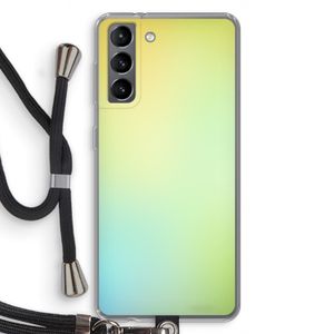 Minty mist pastel: Samsung Galaxy S21 Transparant Hoesje met koord