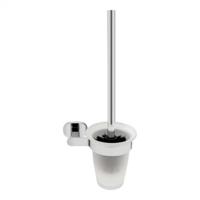 Toiletborstelset Haceka Gio | Wandmontage | RVS | Rond | Chroom