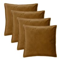 Bank/sierkussens Sophia - 4x stuks - 45 x 45 cm - polyester met rits