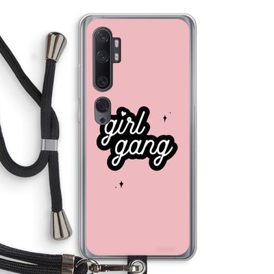 Girl Gang: Xiaomi Mi Note 10 Pro Transparant Hoesje met koord