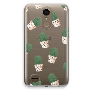 Cactusprint roze: LG K10 (2017) Transparant Hoesje
