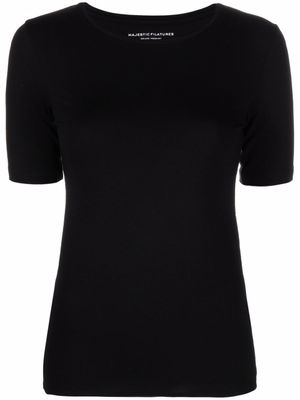 Majestic Filatures t-shirt à col rond - Noir