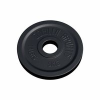 Gorilla Sports Gewichtsschijf - Olympisch - Halterschijf - 5 kg - Gietijzer Zwart - 50 mm - thumbnail