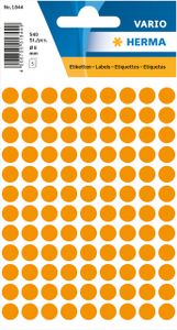 HERMA Universele etiketten Ø 8 mm rond fluor oranje papier mat 540 st.