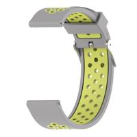 Dubbele kleur silicone sport polsband voor Xiaomi Huami Amazfit bip Lite versie 22mm (geel + grijs)