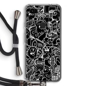 Vexx Black City : Pixel 3a Transparant Hoesje met koord