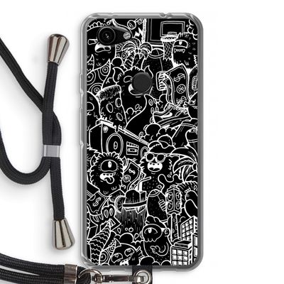Vexx Black City : Pixel 3a Transparant Hoesje met koord